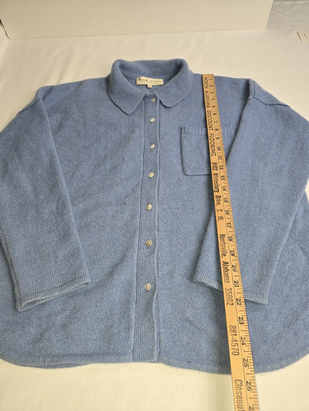 Madewell X Donni Collab Sourced Cashmere Wool Blend Cardigan Sweater - Picture 5 of 6